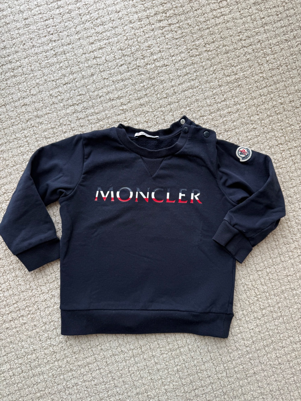 Moncler Kids Navy Logo Sweatshirt